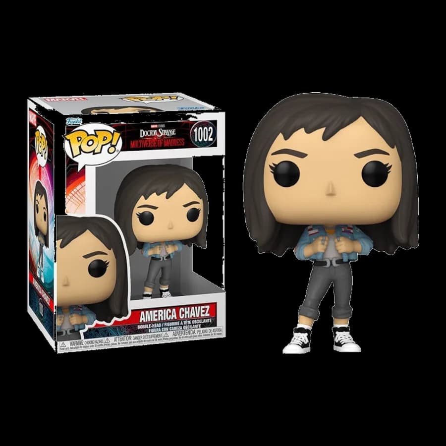 FUNKO POP! MARVEL: DOCTOR STRANGE IN THE MULTIVERSE OF MADNESS - AMERICA CHAVEZ #1002 BOBBLE-HEAD VINYL FIGURE
