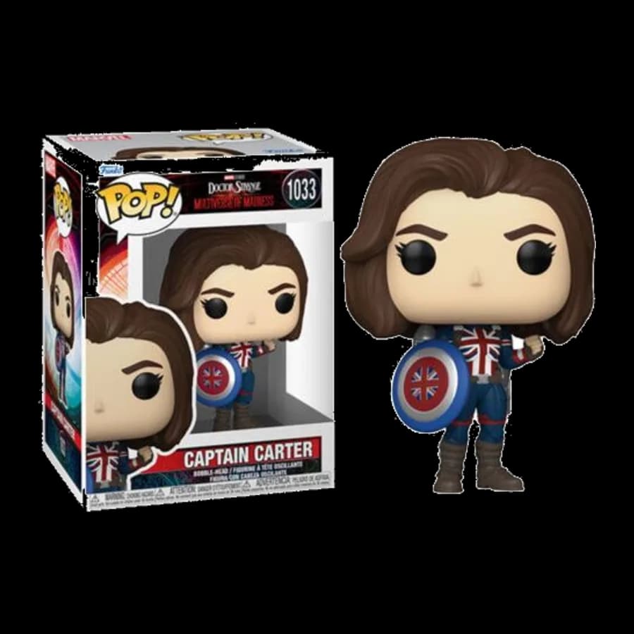 FUNKO POP! MARVEL: DOCTOR STRANGE IN THE MULTIVERSE OF MADNESS - CAPTAIN CARTER #1033 BOBBLE-HEAD VINYL FIGURE