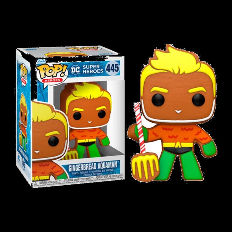 FUNKO POP! HEROES: DC SUPER HEROES HOLIDAY - GINGERBREAD AQUAMAN #445 VINYL FIGURE