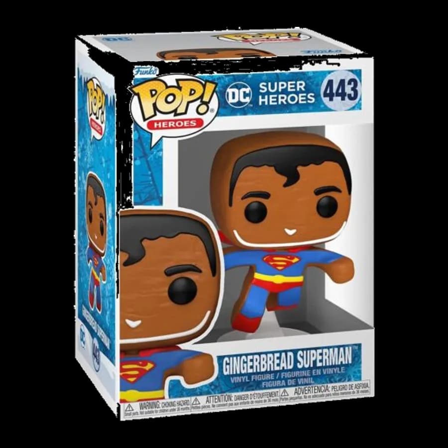 FUNKO POP! HEROES: DC SUPER HEROES HOLIDAY - GINGERBREAD SUPERMAN #443 VINYL FIGURE