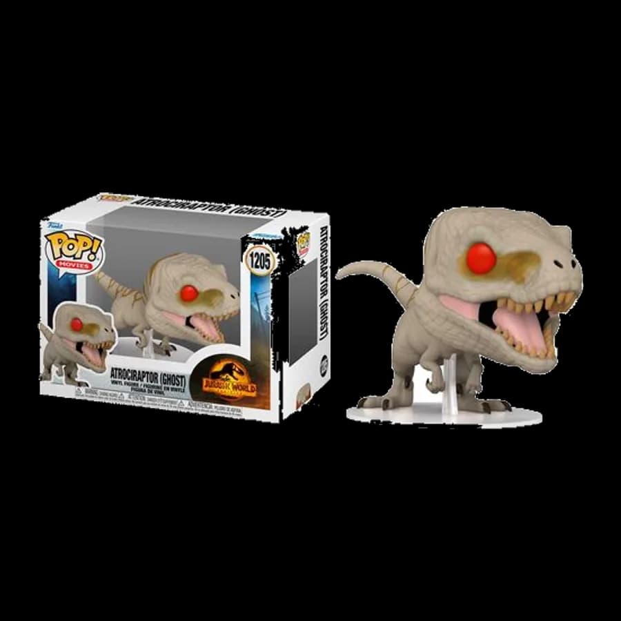FUNKO POP! MOVIES: JURASSIC WORLD DOMINION - ATROCIRAPTOR (GHOST) #1205 VINYL FIGURE