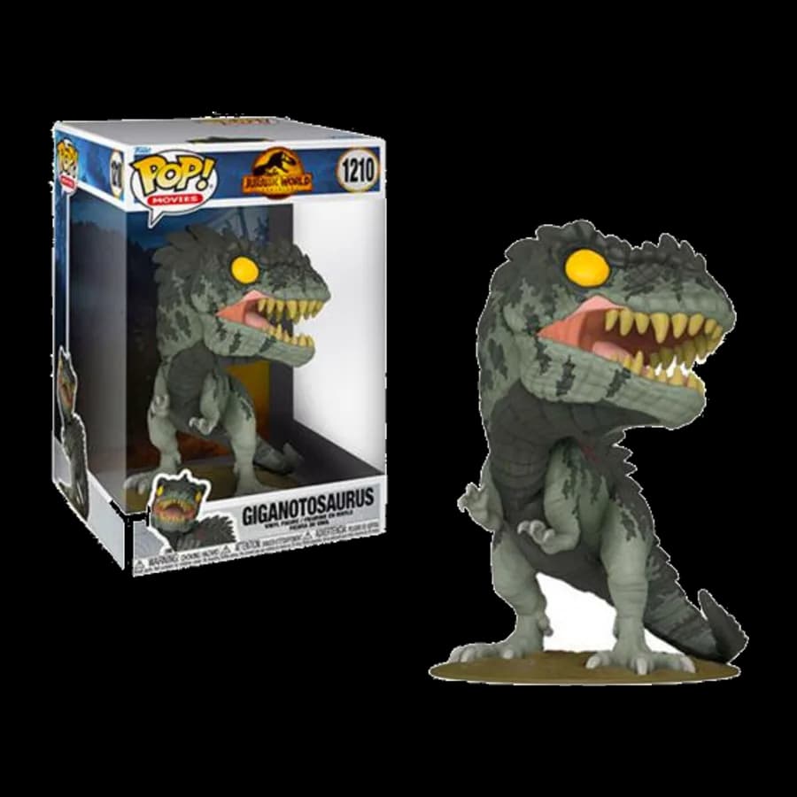 FUNKO POP! MOVIES JUMBO: JURASSIC WORLD DOMINION - GIGANOTOSAURUS #1210 VINYL FIGURE (10'')