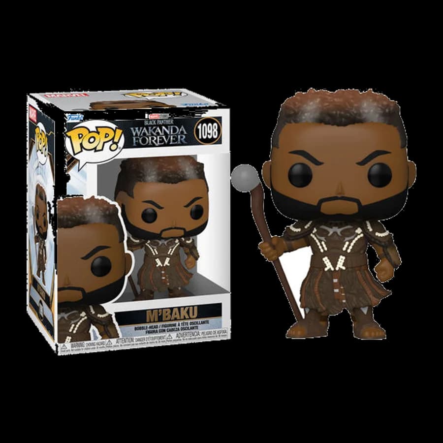 FUNKO POP! MARVEL: BLACK PANTHER WAKANDA FOREVER - M'BAKU #1098 BOBBLE-HEAD VINYL FIGURE