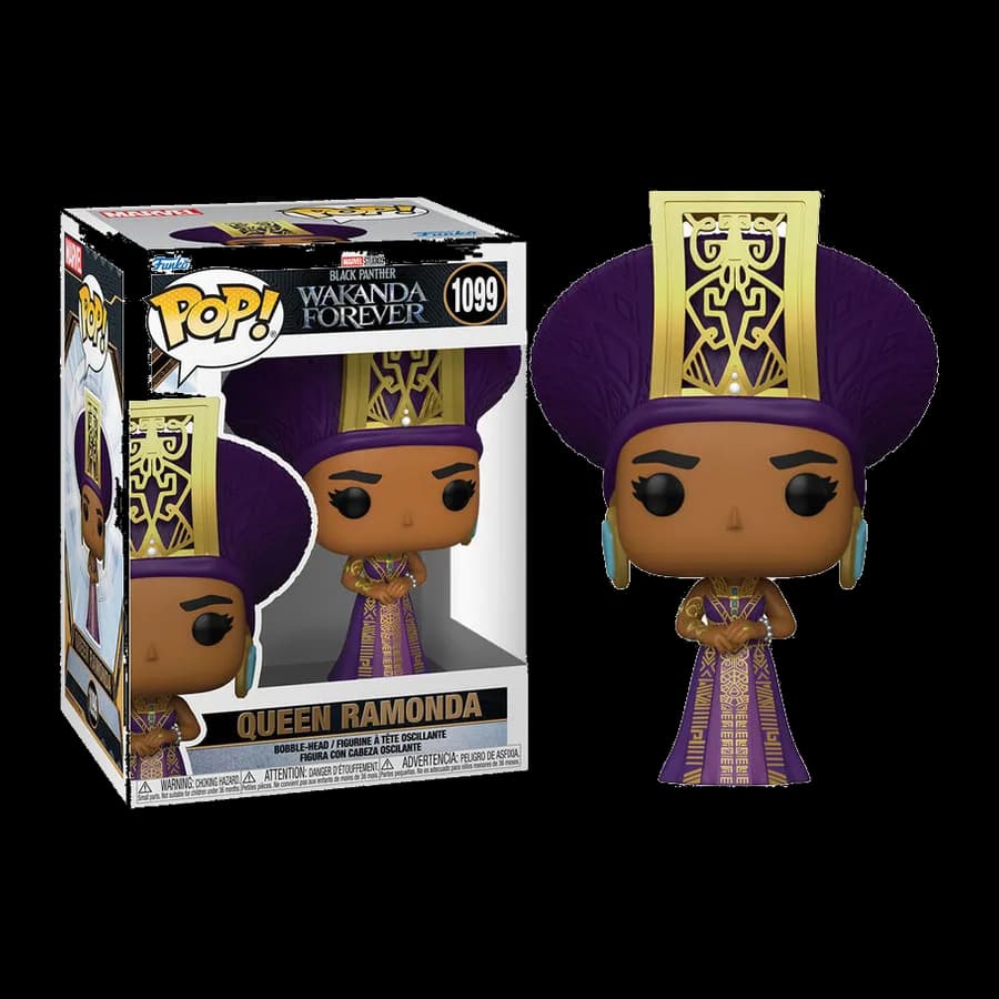 FUNKO POP! MARVEL: BLACK PANTHER WAKANDA FOREVER - QUEEN RAMONDA #1099 BOBBLE-HEAD VINYL FIGURE