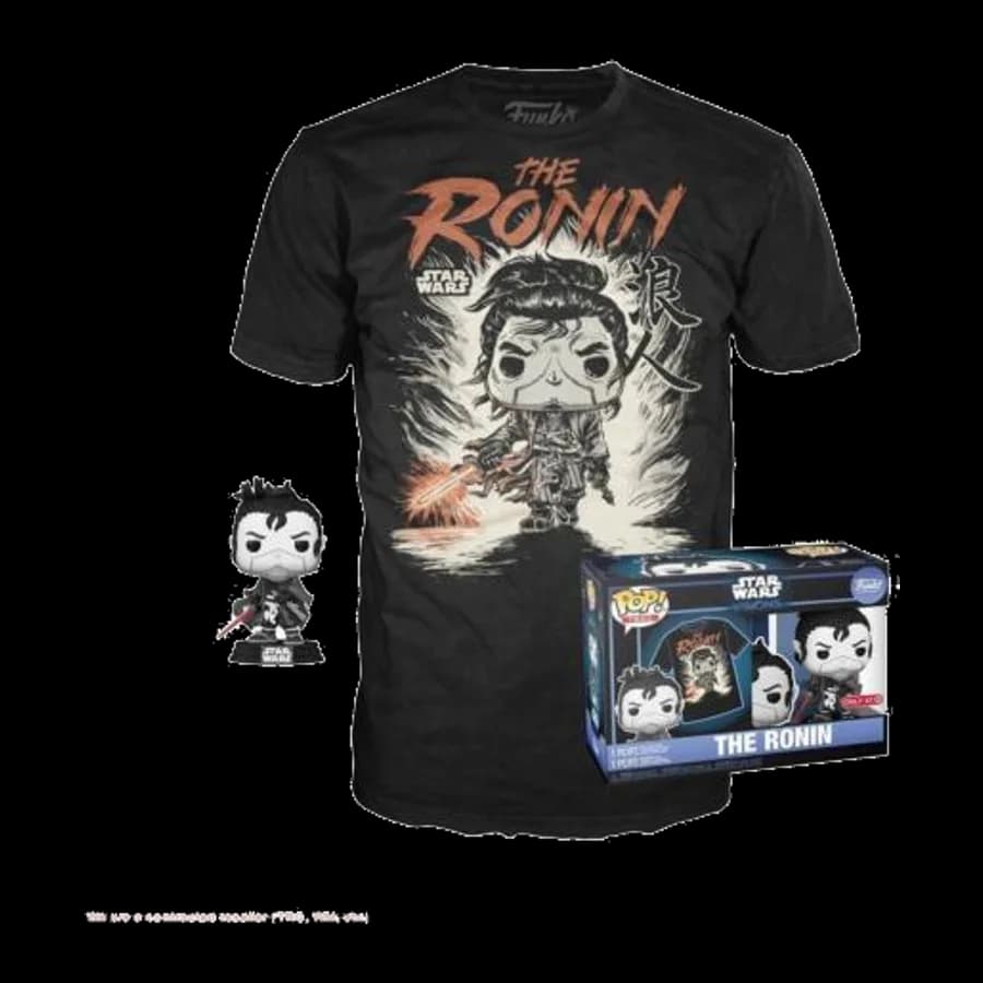 FUNKO POP! & TEE (ADULT): STAR WARS VISIONS - THE RONIN (SPECIAL EDITION) BOBBLE-HEAD VINYL FIGURE & T-SHIRT (L)