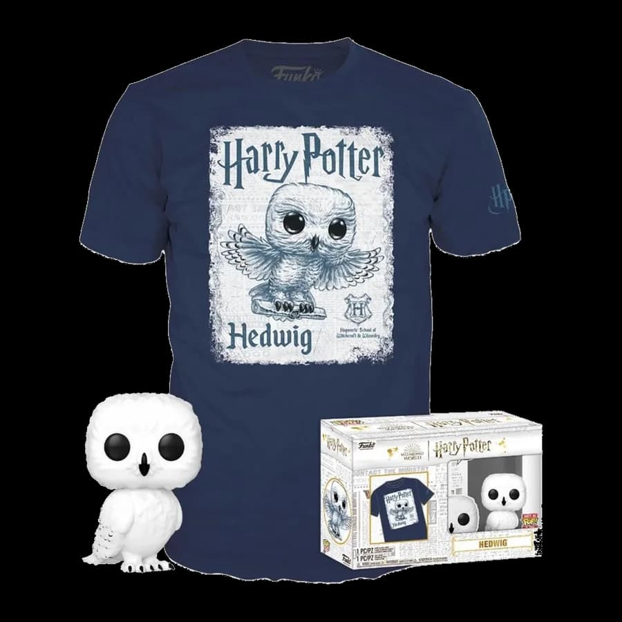 FUNKO POP! & TEE (ADULT): HARRY POTTER - HEDWIG VINYL FIGURE & T-SHIRT (L)