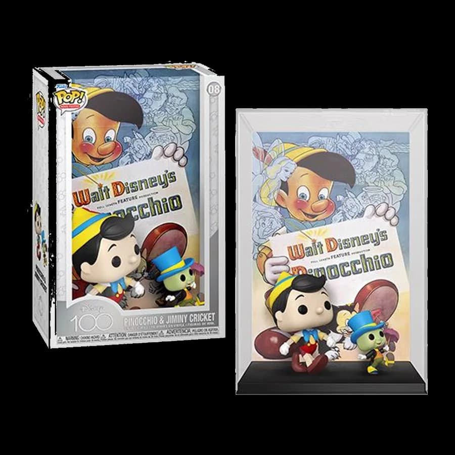FUNKO POP! MOVIE POSTERS: DISNEY'S 100TH - PINOCCHIO & JIMINY CRICKET #08 VINYL FIGURE