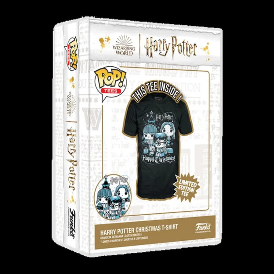 FUNKO BOXED TEE: HARRY POTTER HOLIDAY - RON, HERMIONE, HARRY (S)