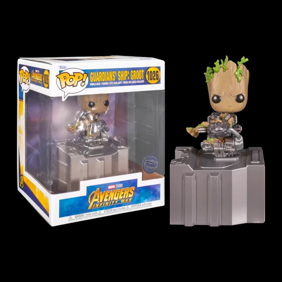 FUNKO POP! DELUXE: MARVEL AVENGERS INFINITY WAR - GUARDIANS SHIP: GROOT {SPECIAL EDITION} #1026 BOBBLE-HEAD VINYL FIGURE