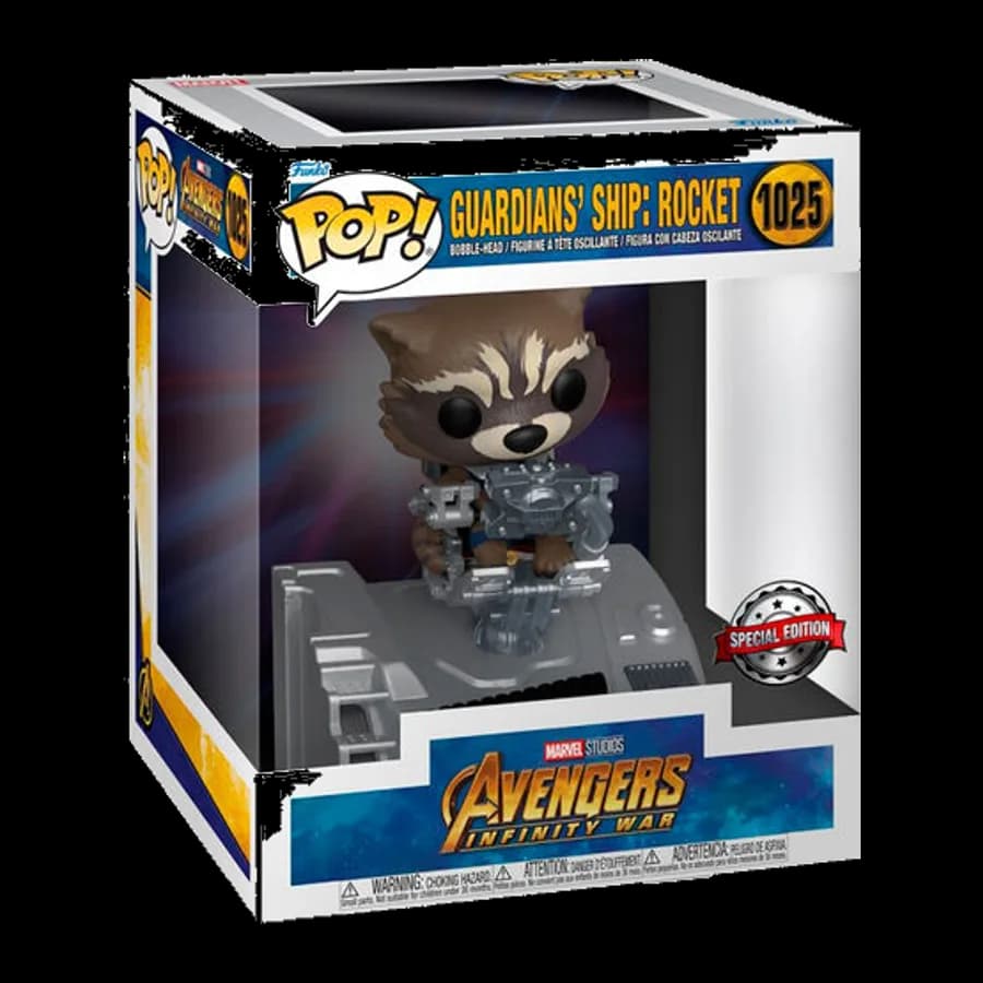 FUNKO POP! DELUXE: MARVEL AVENGERS INFINITY WAR - GUARDIANS SHIP: ROCKET {SPECIAL EDITION} #1025 BOBBLE-HEAD VINYL FIGURE