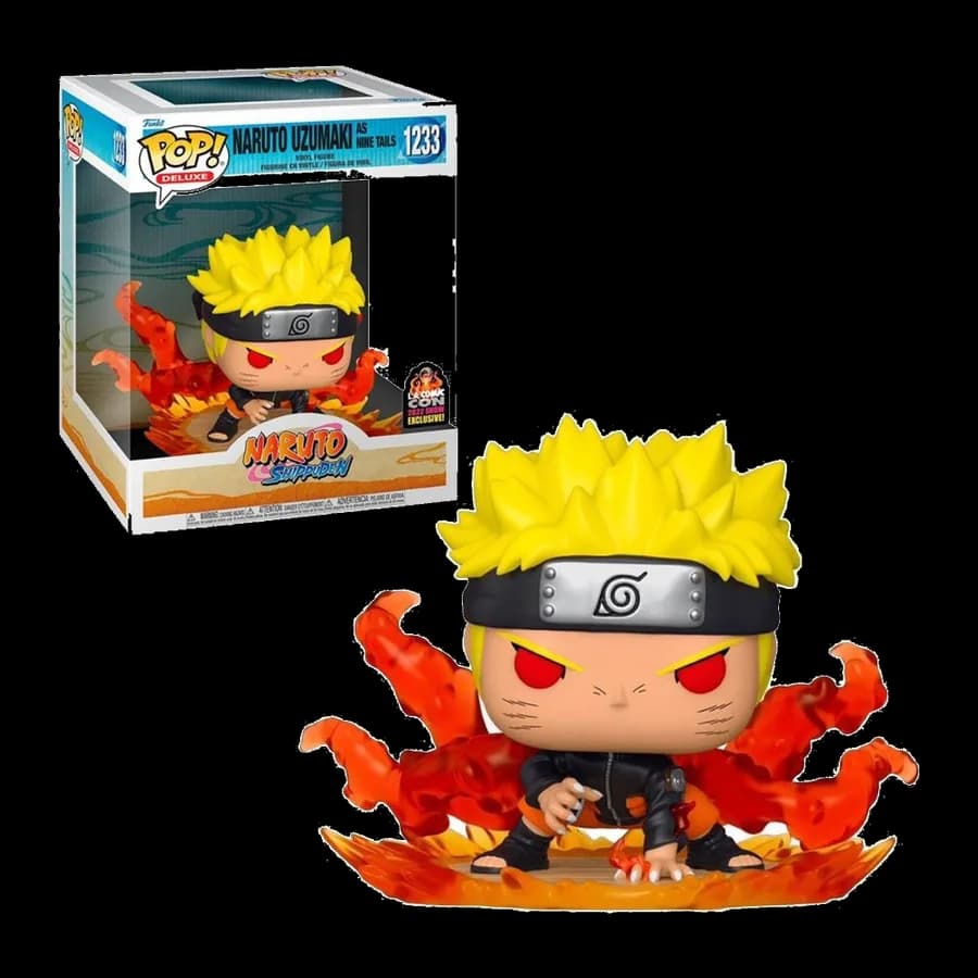 FUNKO POP! DELUXE: NARUTO SHIPUDEN - NARUTO UZUMAKI AS NINE TAILS (L.A. COMIC CON 2022 SHOW EXCLUSIVE) #1233 VINYL FIGURE