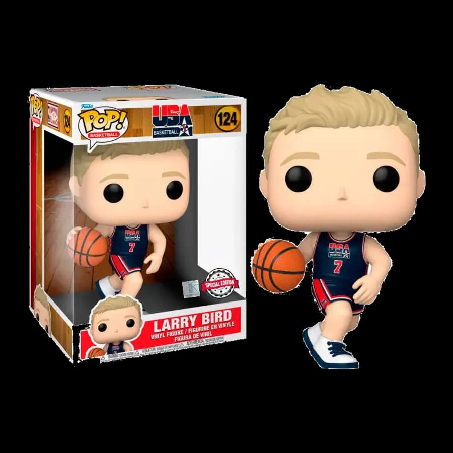 FUNKO POP! JUMBO: NBA - LARRY BIRD (1992 TEAM US NAVY JERSEY) (SPECIAL EDITION) #124 VINYL FIGURE (10'')