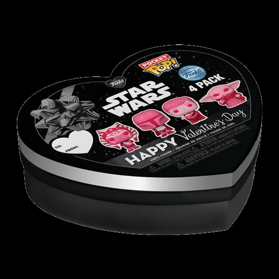 FUNKO 4 PACK POCKET POP! DISNEY STAR WARS - THE MANDALORIAN HAPPY VALENTINE'S DAY BOX VINYL FIGURES