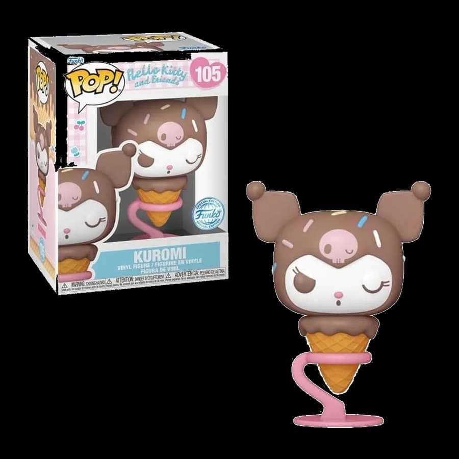 FUNKO POP! SANRIO: HELLO KITTY AND FRIENDS - KUROMI ICE CREAM CONE (SPECIAL EDITION) #105 VINYL FIGURE