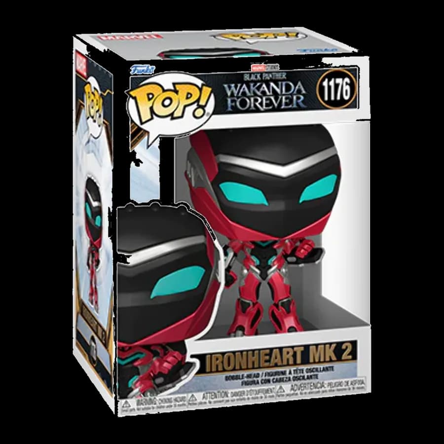 FUNKO POP! MARVEL: BLACK PANTHER WAKANDA FOREVER - IRON HEART MK 2 #1176 BOBBLE-HEAD VINYL FIGURE