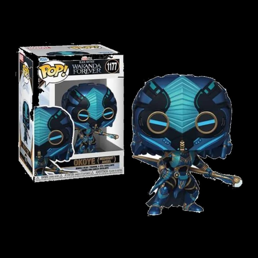 FUNKO POP! MARVEL: BLACK PANTHER WAKANDA FOREVER - OKOYE (MODNIGHT ANGEL) #1177 BOBBLE-HEAD VINYL FIGURE