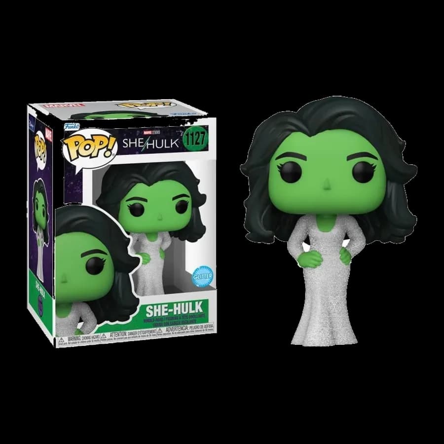 FUNKO POP! MARVEL: SHE-HULK - SHE-HULK (GLITTER) #1127 BOBBLE-HEAD VINYL FIGURE