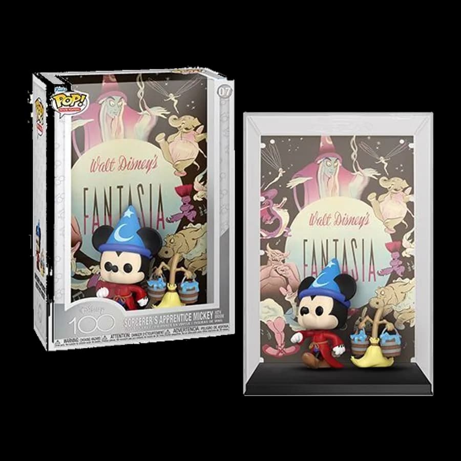 FUNKO POP! MOVIE POSTERS: DISNEY'S 100th - SORCERER'S APPRENTICE MICKEY WITH BROOM #07 VINYL FIGURE