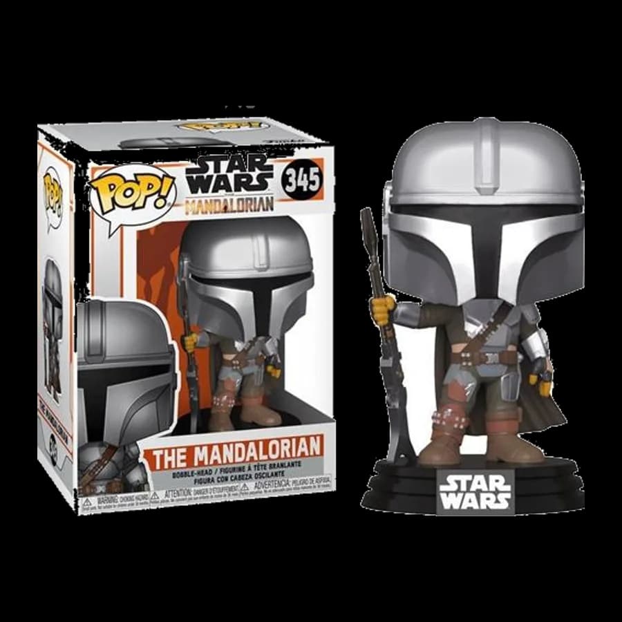 FUNKO POP! STAR WARS: MANDALORIAN - THE MANDALORIAN (FINAL) (METALLIC) #345 VINYL FIGURE