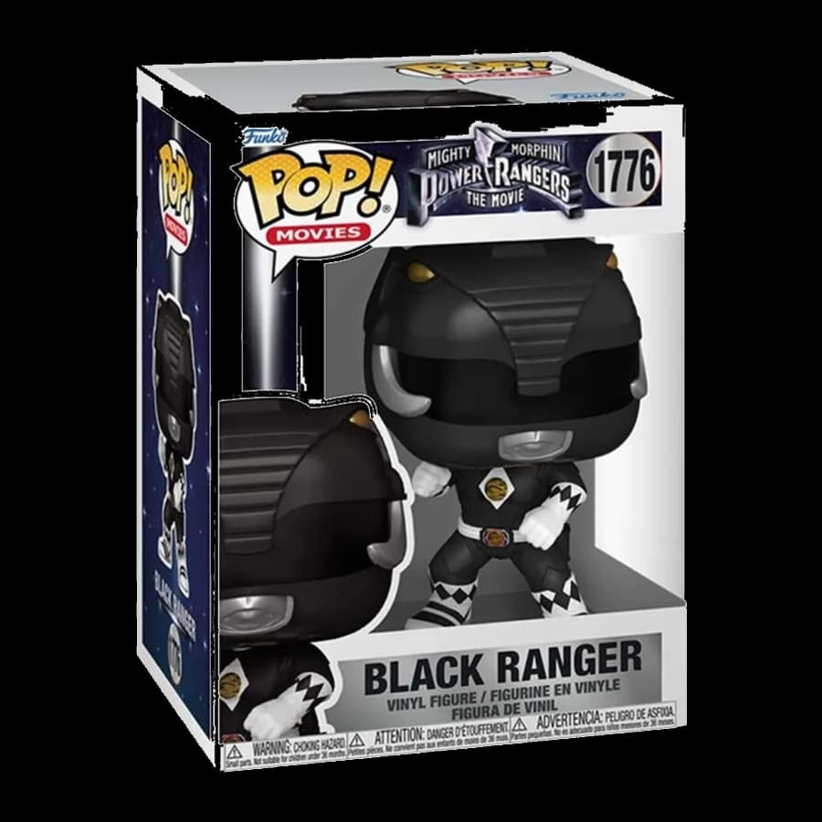 FUNKO POP! MOVIES: MIGHTY MORPHIN POWER RANGERS THE MOVIE - BLACK RANGER #1776 VINYL FIGURE