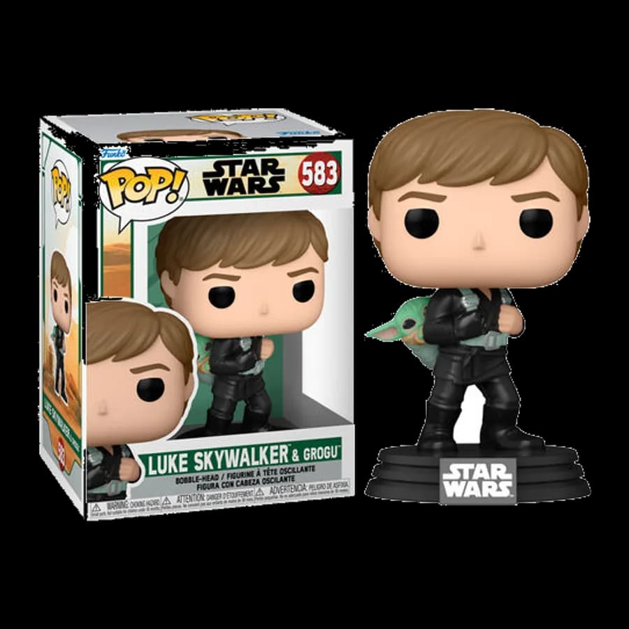 FUNKO POP! DISNEY STAR WARS: BOOK OF BOBA FETT - LUKE SKYWALKER & GROGU (TRNG) #583 VINYL FIGURE