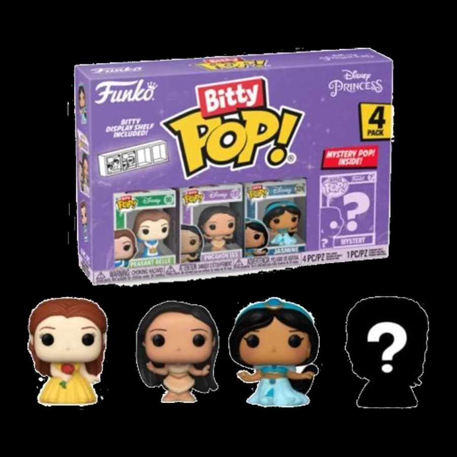 FUNKO BITTY POP! 4-PACK: DISNEY PRINCESS - PEASANT BELLE VINYL FIGURES