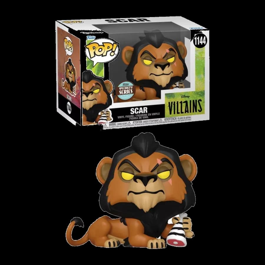 FUNKO POP! DISNEY VILLAINS: LION KING - SCAR (WITH MEAT) (Speciality Series Limited Edition) #1144 VINYL FIGURE