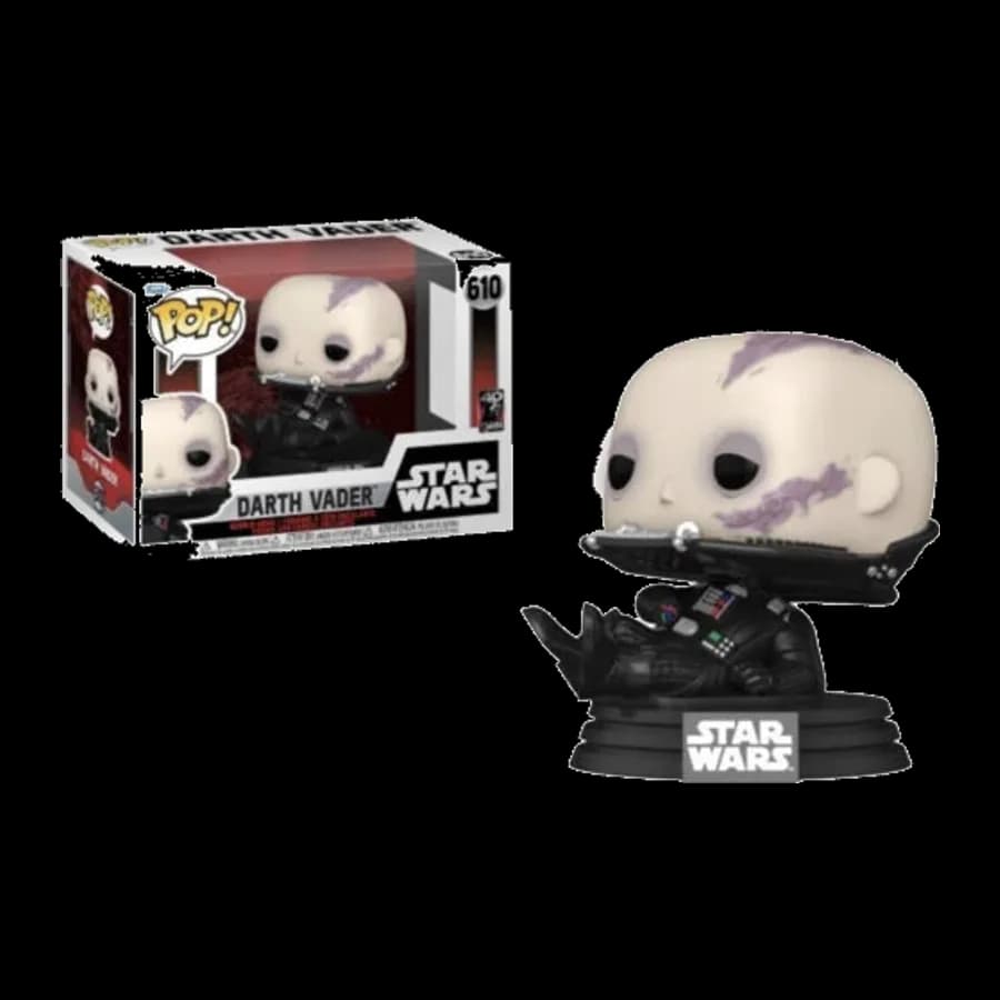 FUNKO POP! DISNEY STAR WARS: RETURN OF THE JEDI 40th - DARTH VADER (UNMASKED) #610 BOBBLE-HEAD VINYL FIGURE