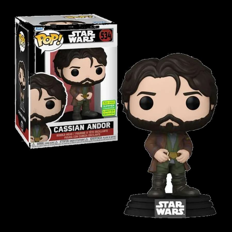 FUNKO POP! DISNEY: STAR WARS - CASSIAN ANDOR (Convention Limited Edition) #534 BOBBLE-HEAD VINYL FIGURE
