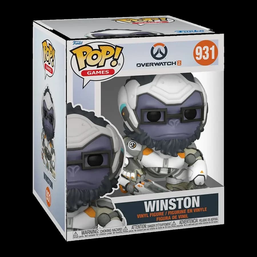 FUNKO POP! SUPER GAMES: OVERWATCH 2 - WINSTON #931 VINYL FIGURE (6'')
