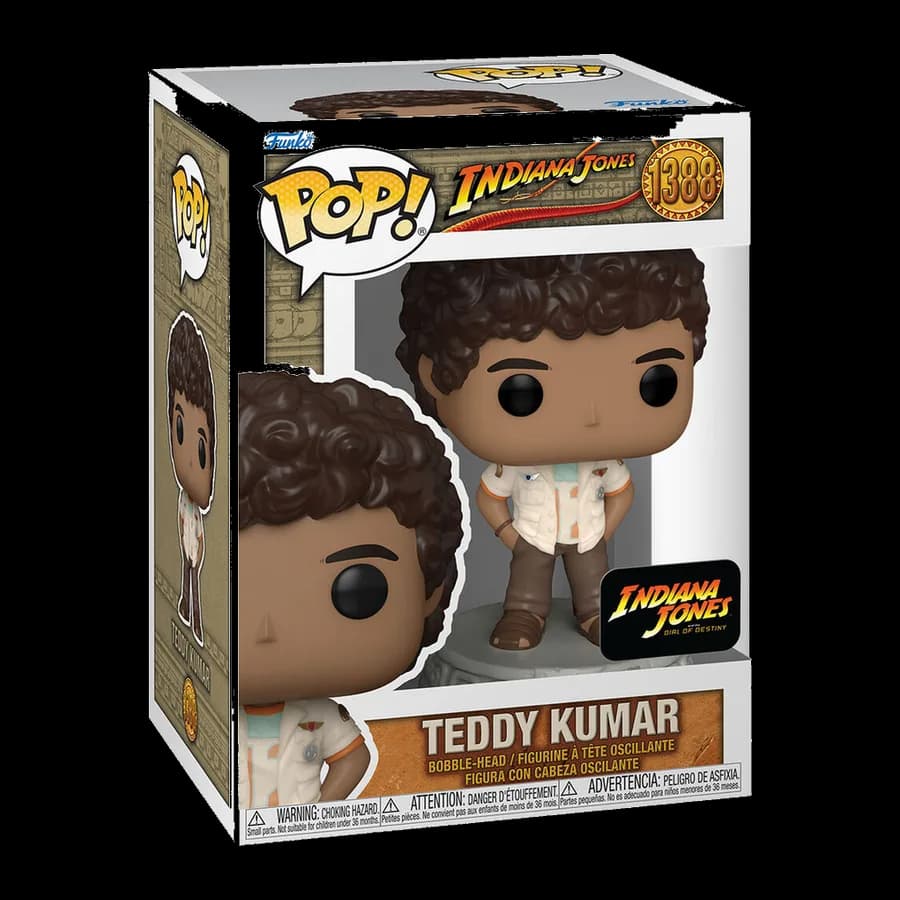 FUNKO POP! MOVIES: INDIANA JONES - TEDDY KUMAR #1388 VINYL FIGURE