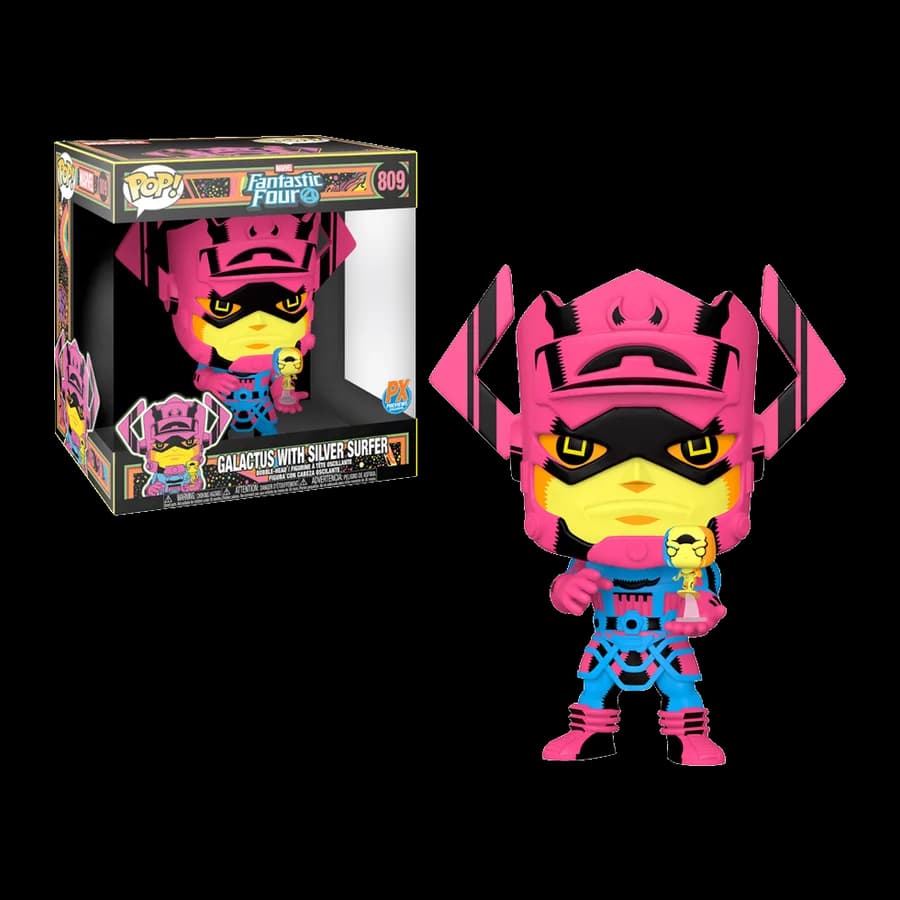 FUNKO POP! JUMBO MARVEL: FANTASTIC FOUR - GALACTUS WITH SILVER SURFER (PX EXCLUSIVE) #809 BOBBLE-HEAD VINYL FIGURE 10''