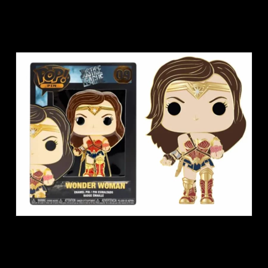 FUNKO POP! JUSTICE LEAGUE - WONDER WOMAN #09 LARGE ENAMEL PIN