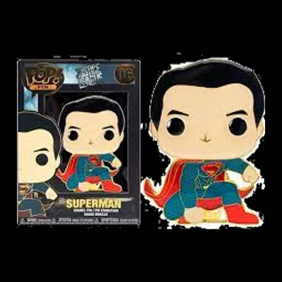 FUNKO POP! JUSTICE LEAGUE - SUPERMAN #06 LARGE ENAMEL PIN