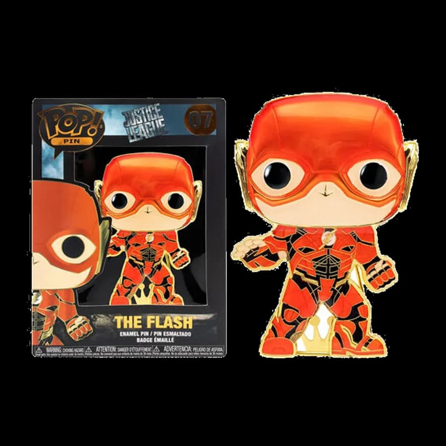 FUNKO POP! JUSTICE LEAGUE - THE FLASH #07 LARGE ENAMEL PIN