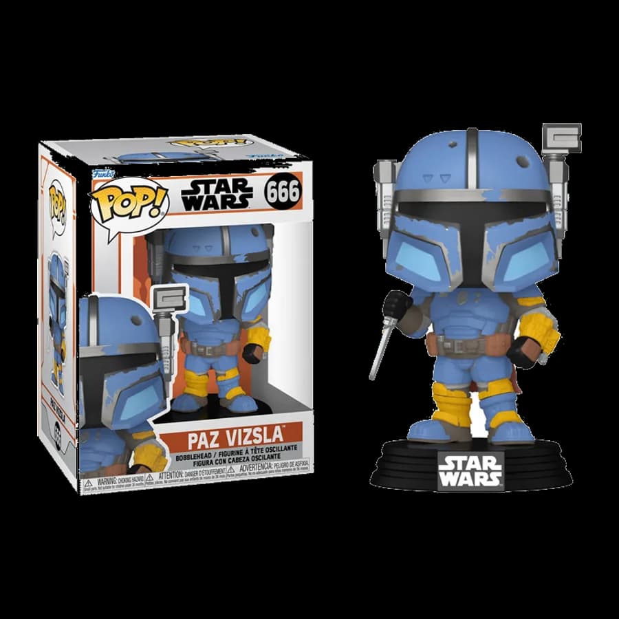 FUNKO POP! DISNEY STAR WARS: THE MANDALORIAN - PAZ VIZSLA #666 BOBBLE-HEAD VINYL FIGURE