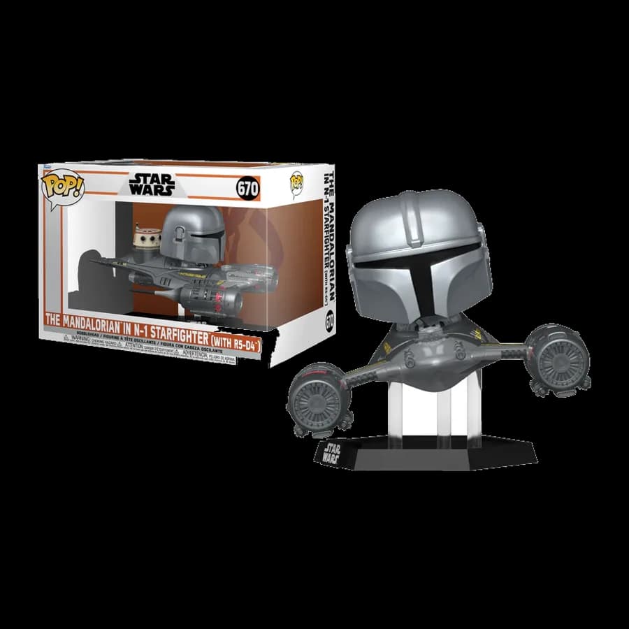 FUNKO POP! RIDES: DISNEY: STAR WARS THE MANDALORIAN - THE MANDALORIAN IN N1 STARFIGHTER VINYL FIGURE