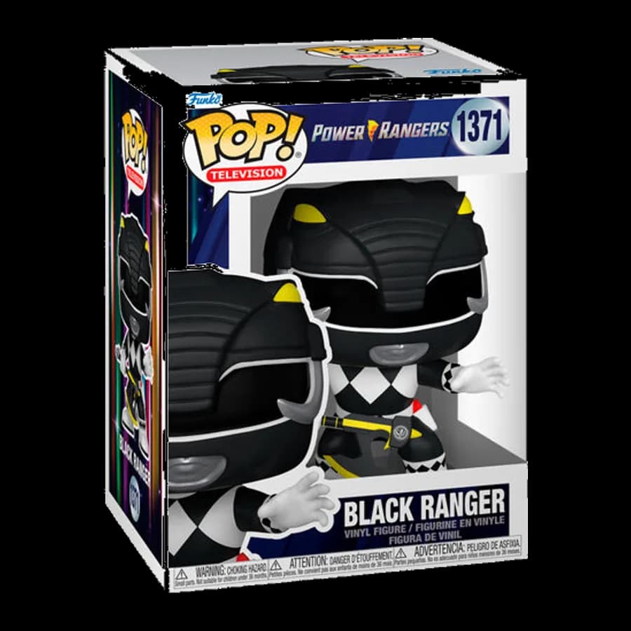 FUNKO POP! TELEVISION: POWER RANGERS - BLACK RANGER #1371 VINYL FIGURE
