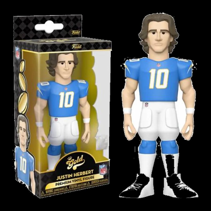 FUNKO GOLD NFL: CHARGERS - JUSTIN HERBERT PREMIUM VINYL FIGURE 12''