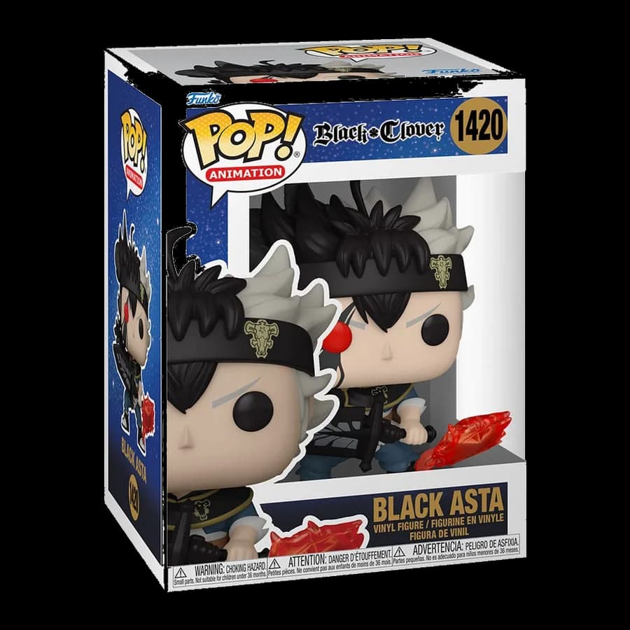 FUNKO POP! ANIMATION: BLACK CLOVER - BLACK ASTA #1420 VINYL FIGURE