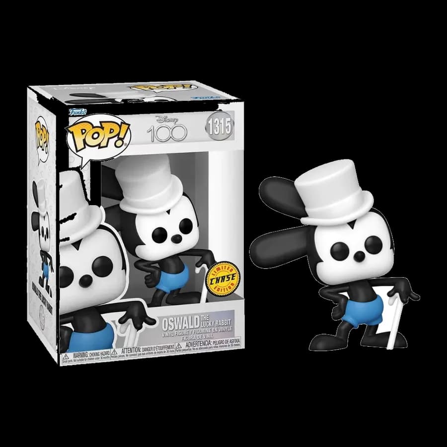 FUNKO POP! DISNEY 100th - OSWALD THE LUCKY RABBIT {CHASE EDITION} #1315 VINYL FIGURE