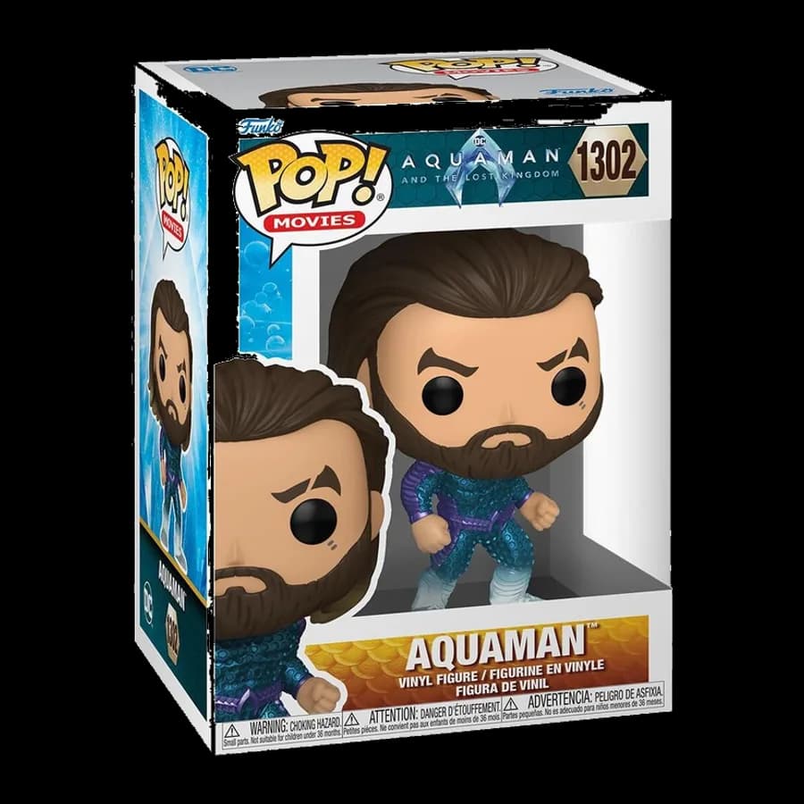 FUNKO POP! MOVIES DC: AQUAMAN AND THE LOST KINGDOM - AQUAMAN (STEALTH SUIT) #1302 VINYL FIGURE