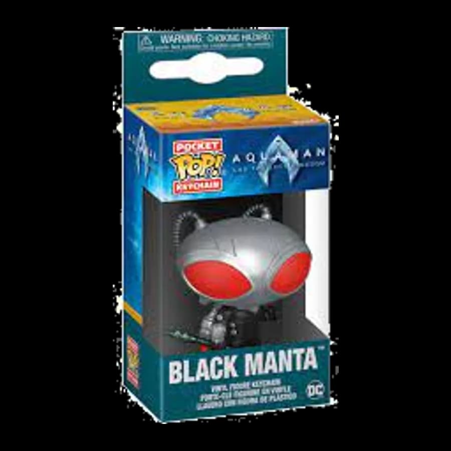FUNKO POCKET POP! DC: AQUAMAN AND THE LOSTKINGDOM - BLACK MANTA VINYL FIGURE KEYCHAIN