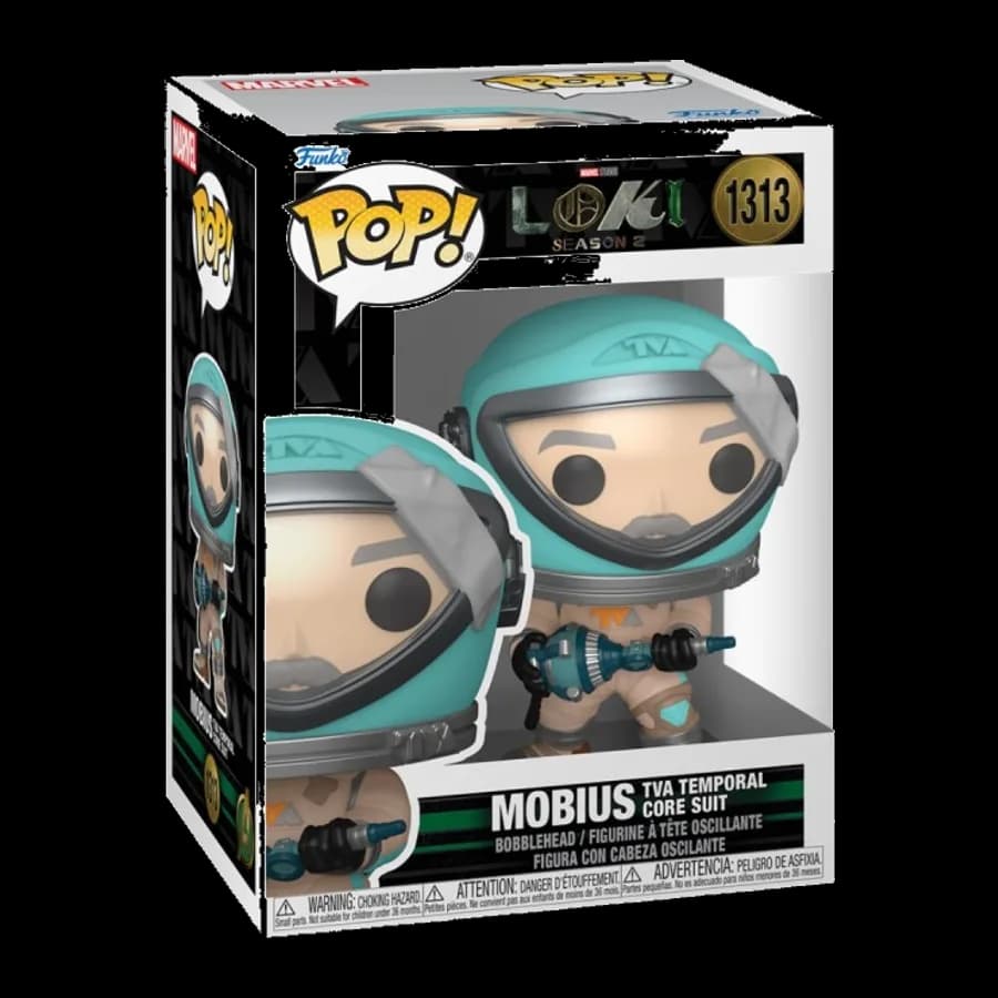 FUNKO POP! MARVEL: LOKI SEASON 2 - MOBIUS (TVA TEMPORAL CORE SUIT) #1313 BOBBLE-HEAD VINYL FIGURE