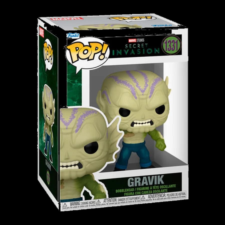 FUNKO POP! MARVEL: SECRET INVASION - GRAVIK #1331 BOBBLE-HEAD VINYL FIGURE
