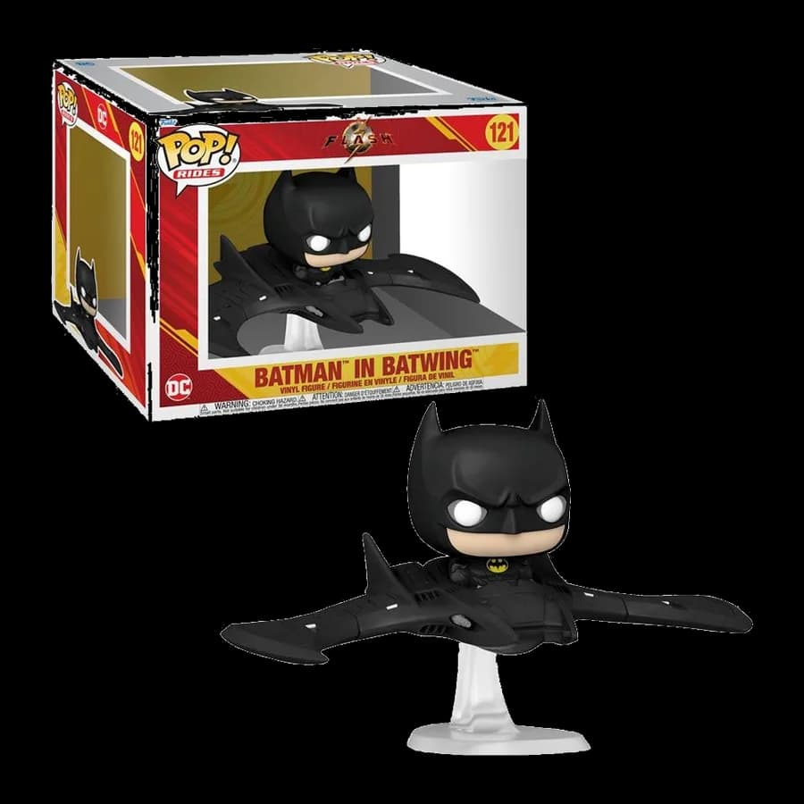 FUNKO POP! RIDES SUPER DELUXE DC: THE FLASH - BATMAN IN BATWING #121 VINYL FIGURE