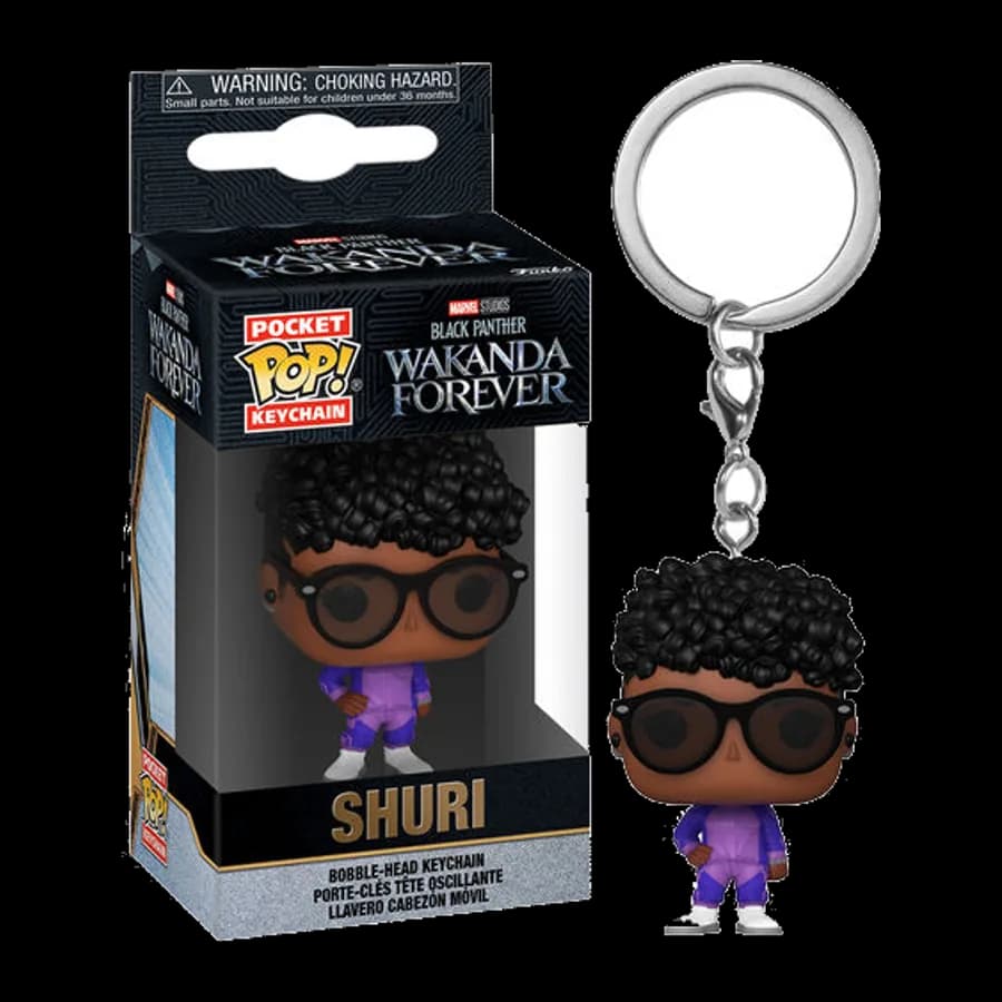 FUNKO POCKET POP! MARVEL BLACK PANTHER WAKANDA FOREVER - SHURI BOBBLE-HEAD VINYL FIGURE KEYCHAIN