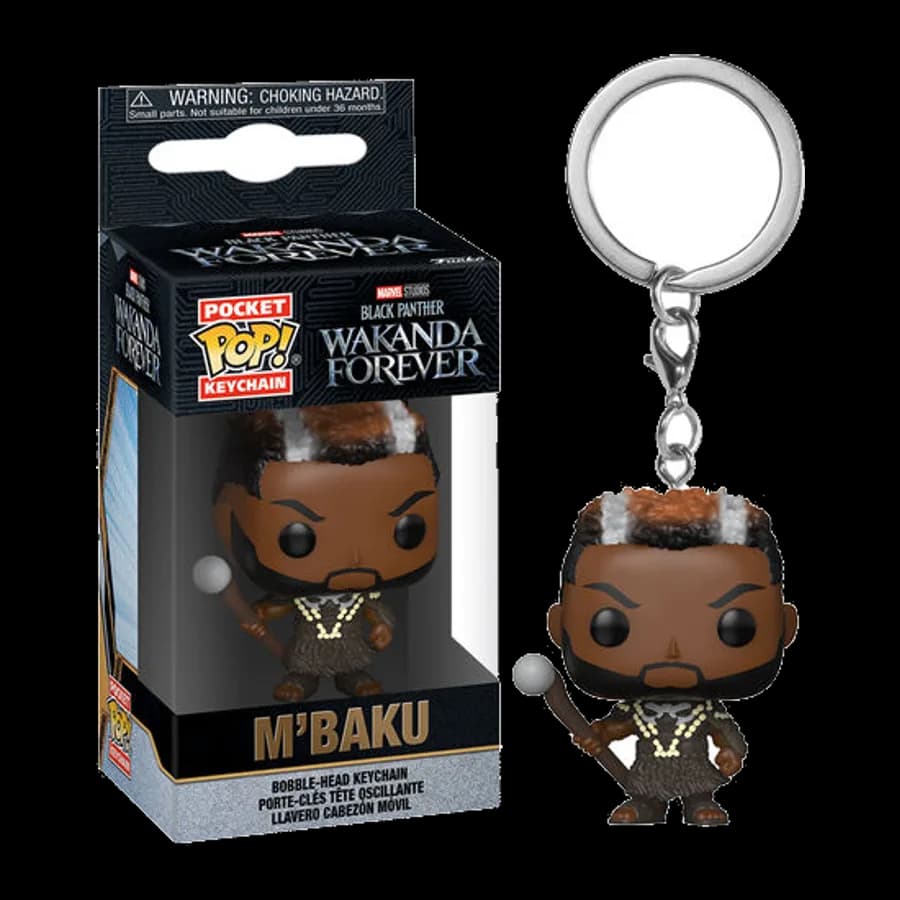 FUNKO POCKET POP! MARVEL BLACK PANTHER WAKANDA FOREVER - M'BAKU BOBBLE-HEAD VINYL FIGURE KEYCHAIN