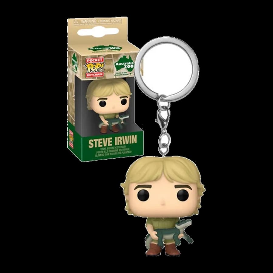 FUNKO POCKET POP! AUSTRALIA ZOO - STEVE IRWIN VINYL FIGURE KEYCHAIN