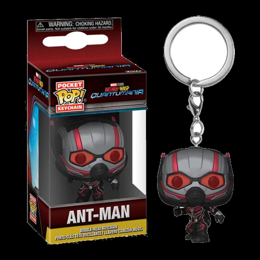 FUNKO POCKET POP! MARVEL ANT-MAN WASP QUANTUMANIA - ANT-MAN BOBBLE-HEAD VINYL FIGURE KEYCHAIN